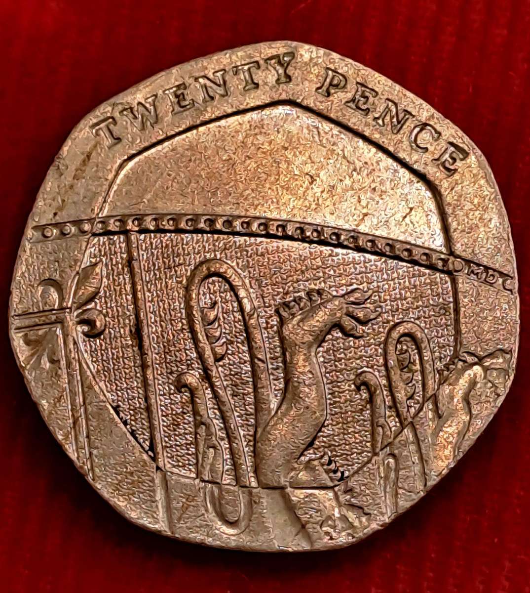 2008 United Kingdom 20 Pence - Elizabeth II 4th portrait, Royal Shield