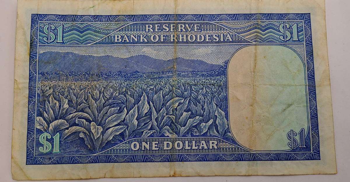 1978 Rhodesia 1 Dollar Bank Note (Rhodes Watermark)