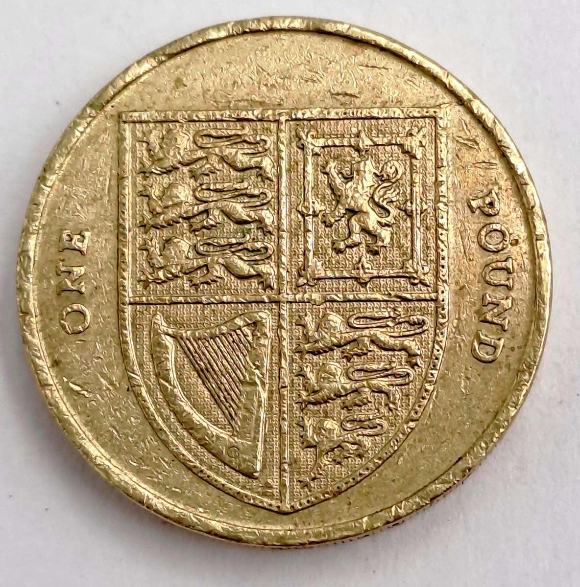 2008 1 Pound - Elizabeth II 4th portrait, Royal Shield