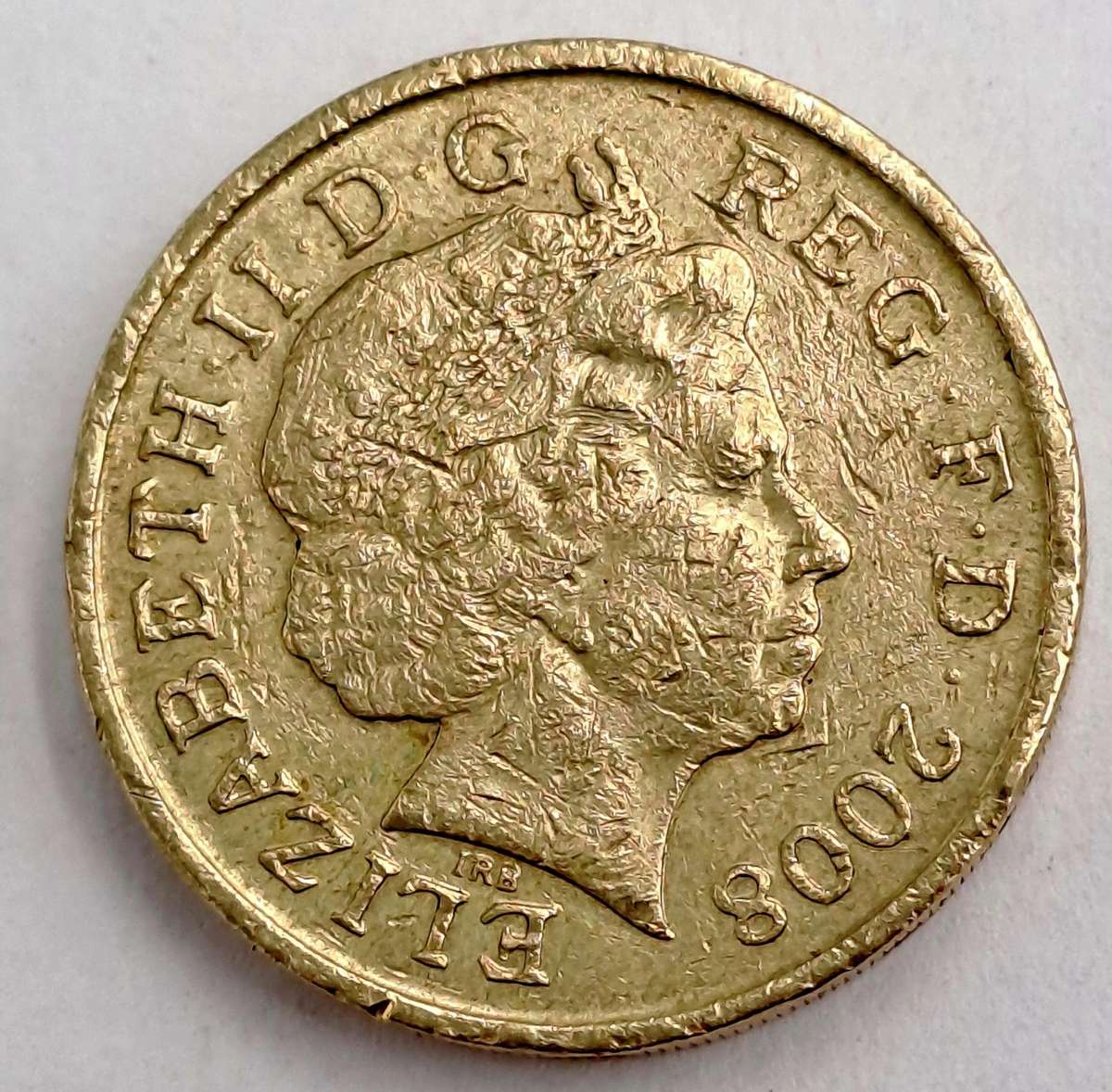 2008 1 Pound - Elizabeth II 4th portrait, Royal Shield