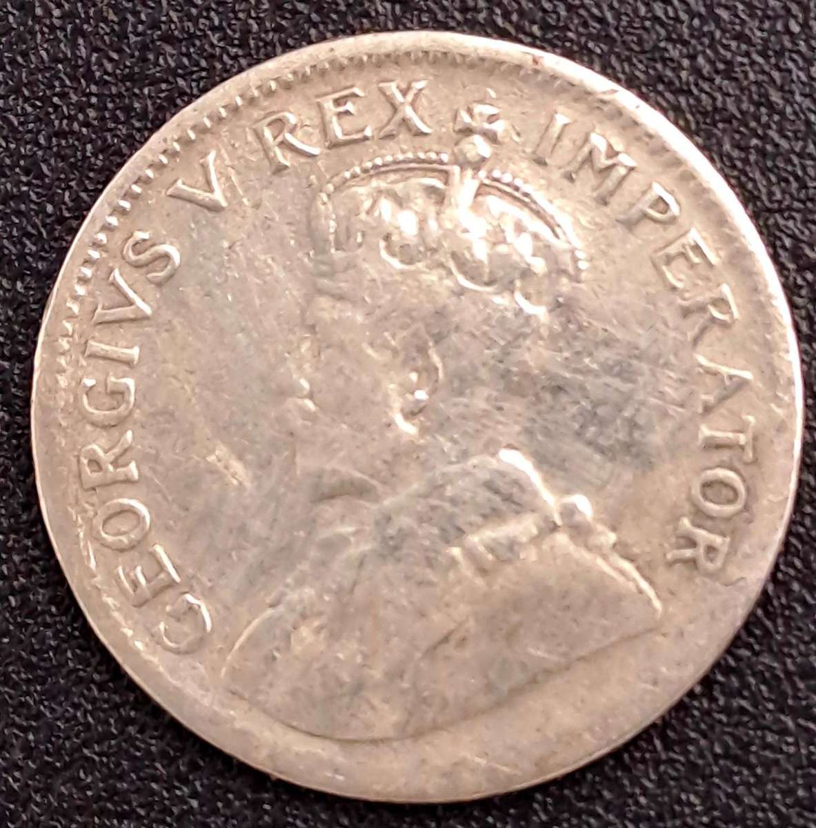 1934 South Africa Union Silver 3 Pence -George V SUID-AFRIKA 3D