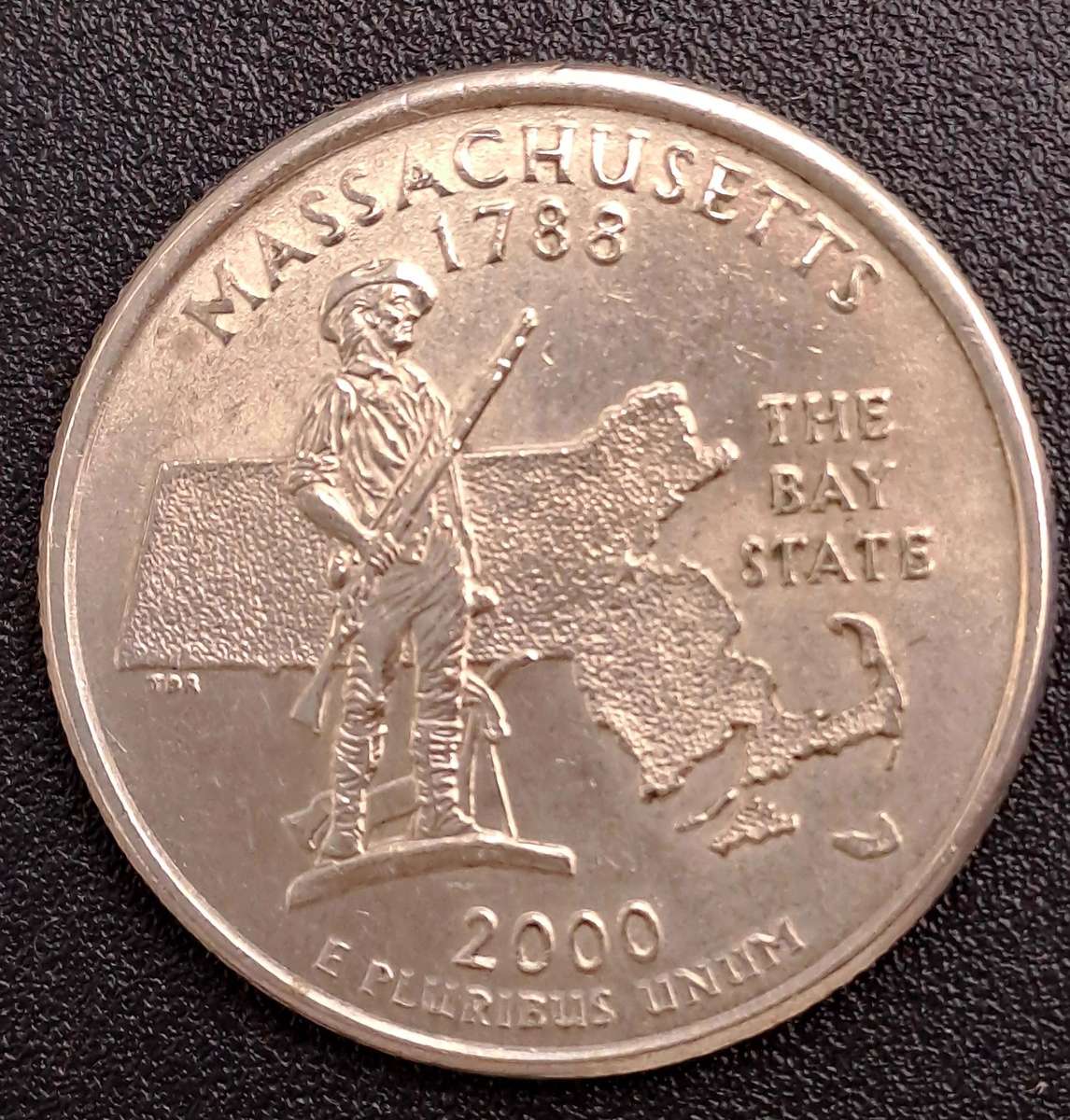 2000 United States of America ¼ Dollar "Washington Quarter" Massachusetts