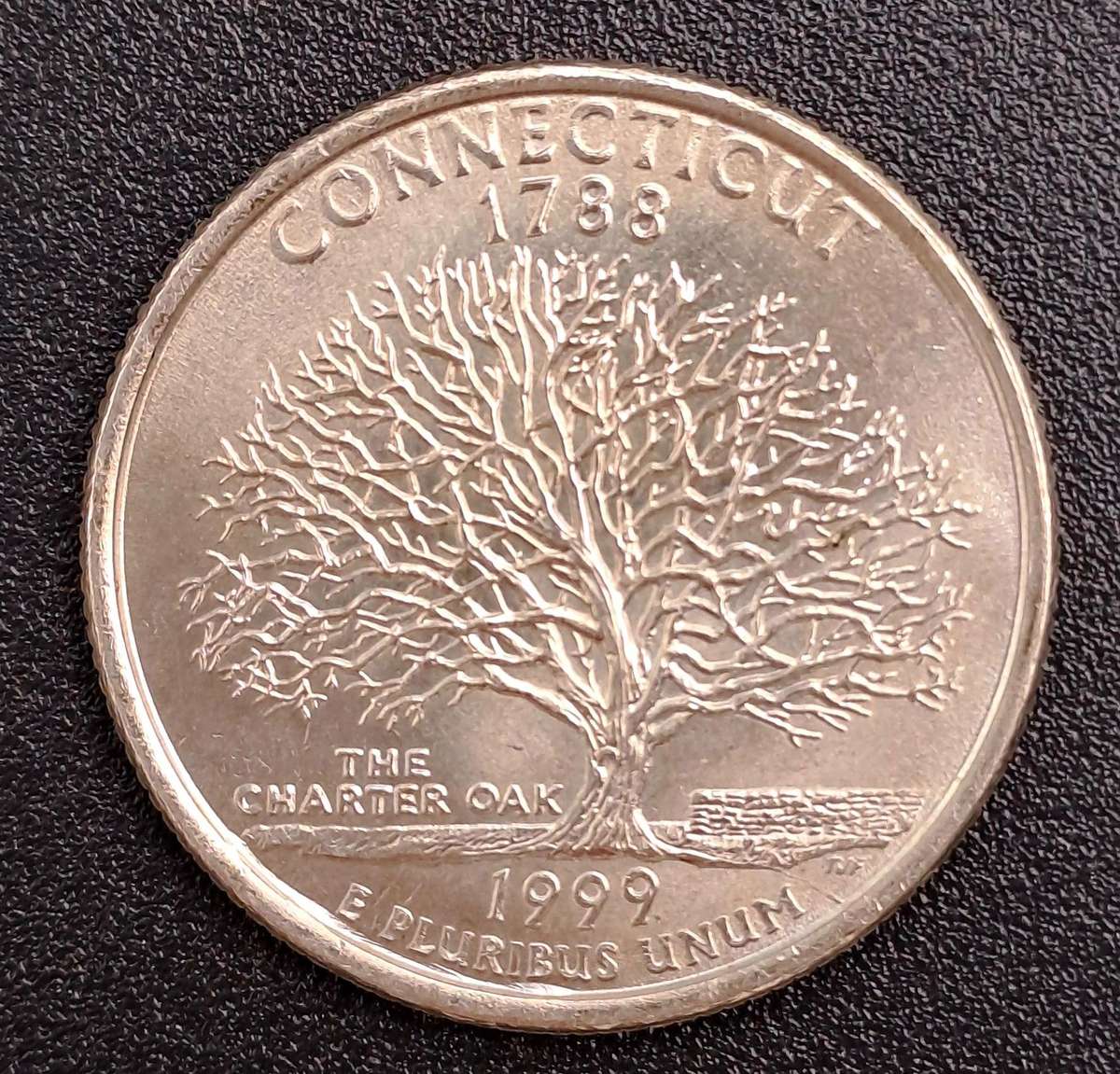 1999 United States of America ¼ Dollar "Washington Quarter" Connecticut
