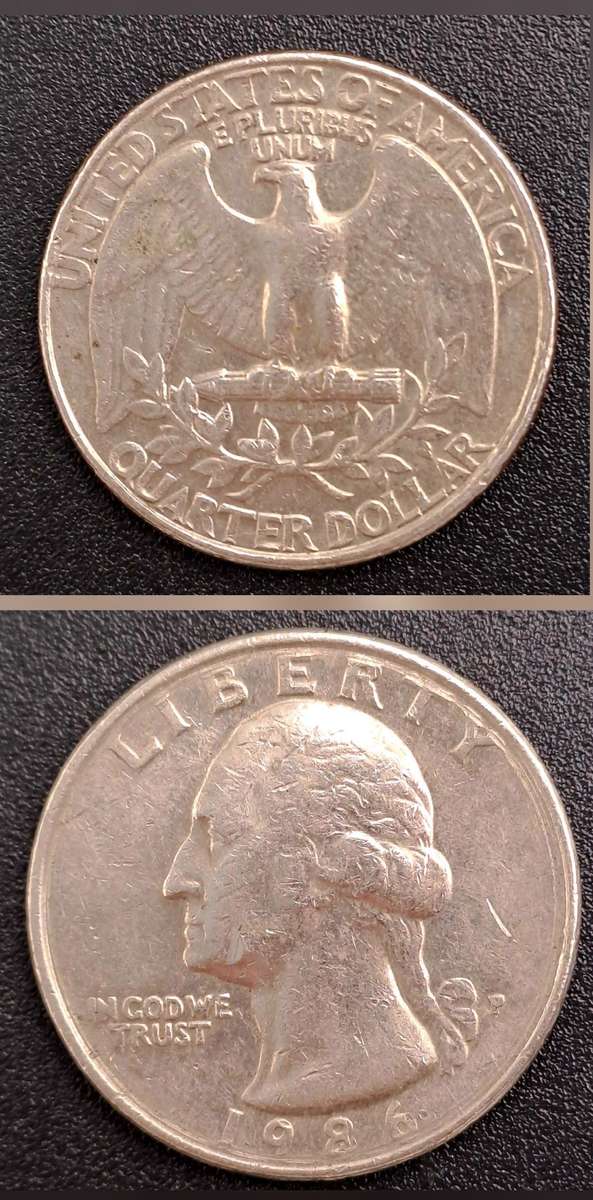 1986 United States of America ¼ Dollar "Washington Quarter"