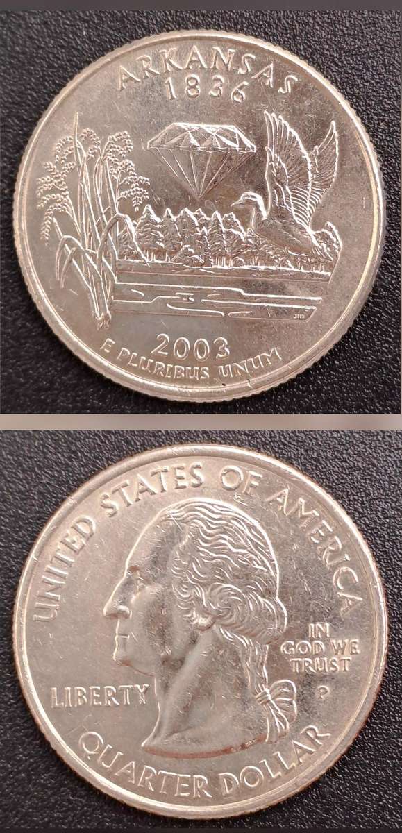 2003 United States of America  ¼ Dollar "Washington Quarter" Arkansas