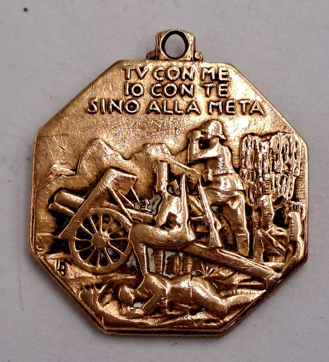 Rare 1935-36 Bronze Italian Medal Second Italo-Ethiopian War 9. Indigenous Mountain Battery Campaign