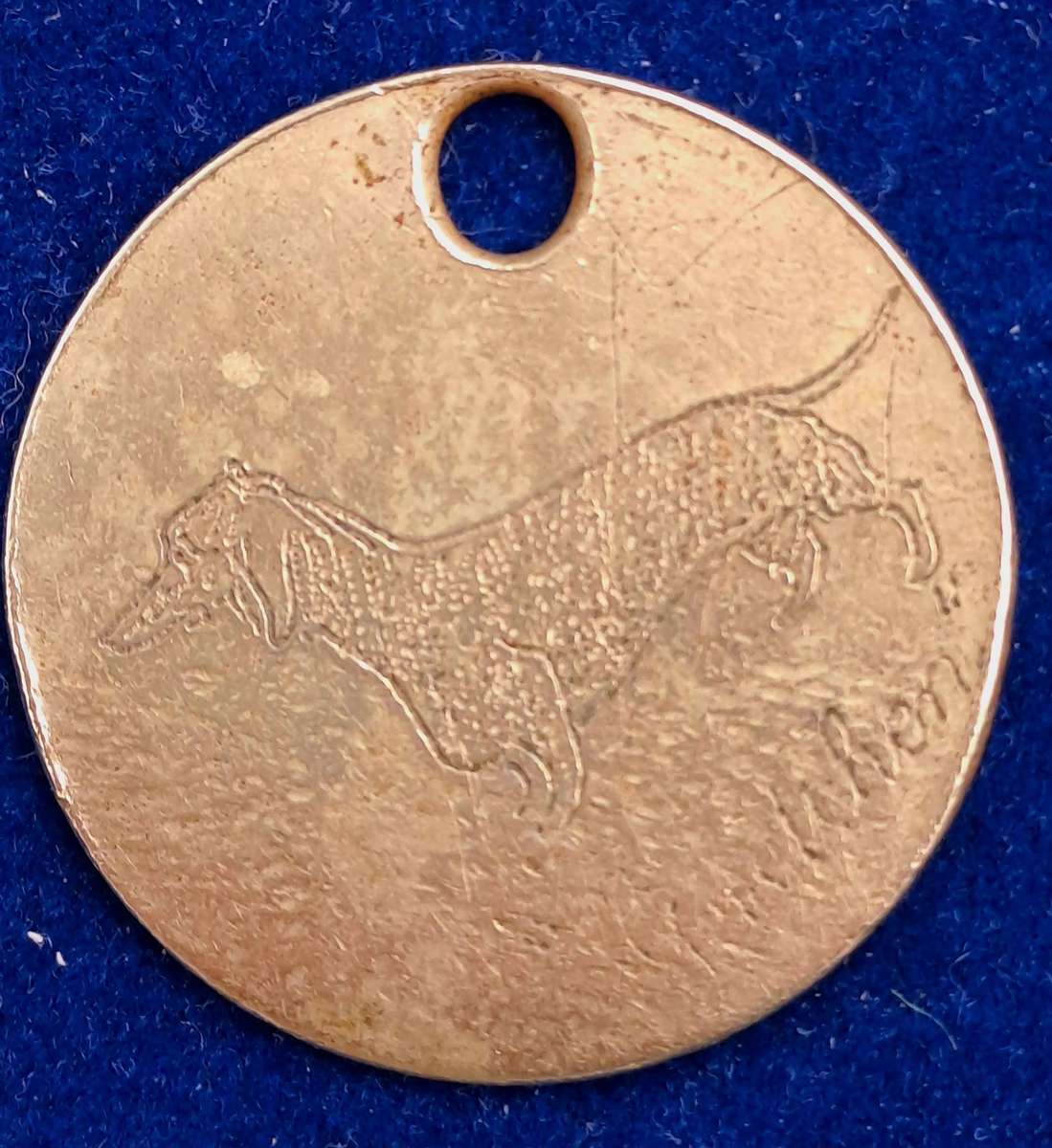 1930's Dog Tag -Engraved -Castle Mans Eloff Street Phone 22-7866(Johannesburg Castle Mansions)