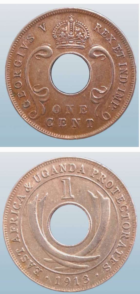 Antique 1913 East Africa 1 Cent - George V