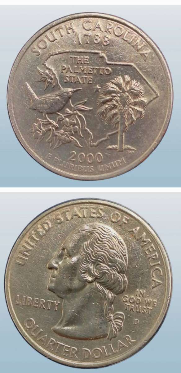 2000 United States ¼ Dollar "Washington Quarter" South Carolina