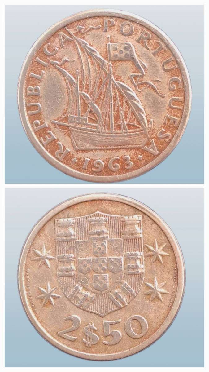 1963 Portugal 2½ Escudos Pattern
