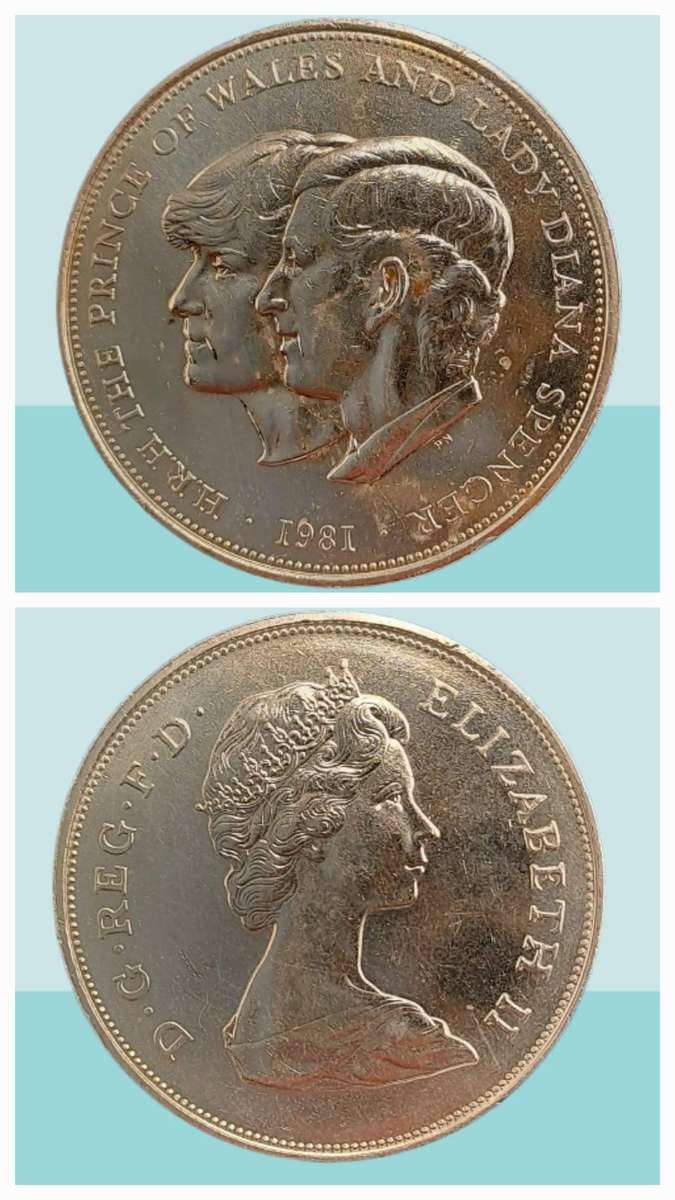 1981 United Kingdom 25 New Pence - Elizabeth II Royal Wedding