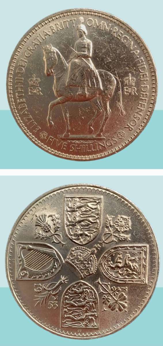 1953 United Kingdom 5 Shillings - Elizabeth II Coronation