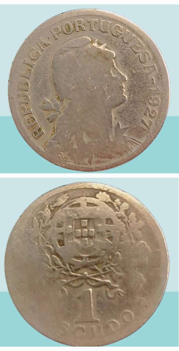 1927 Portugal 1 Escudo -Poor condition