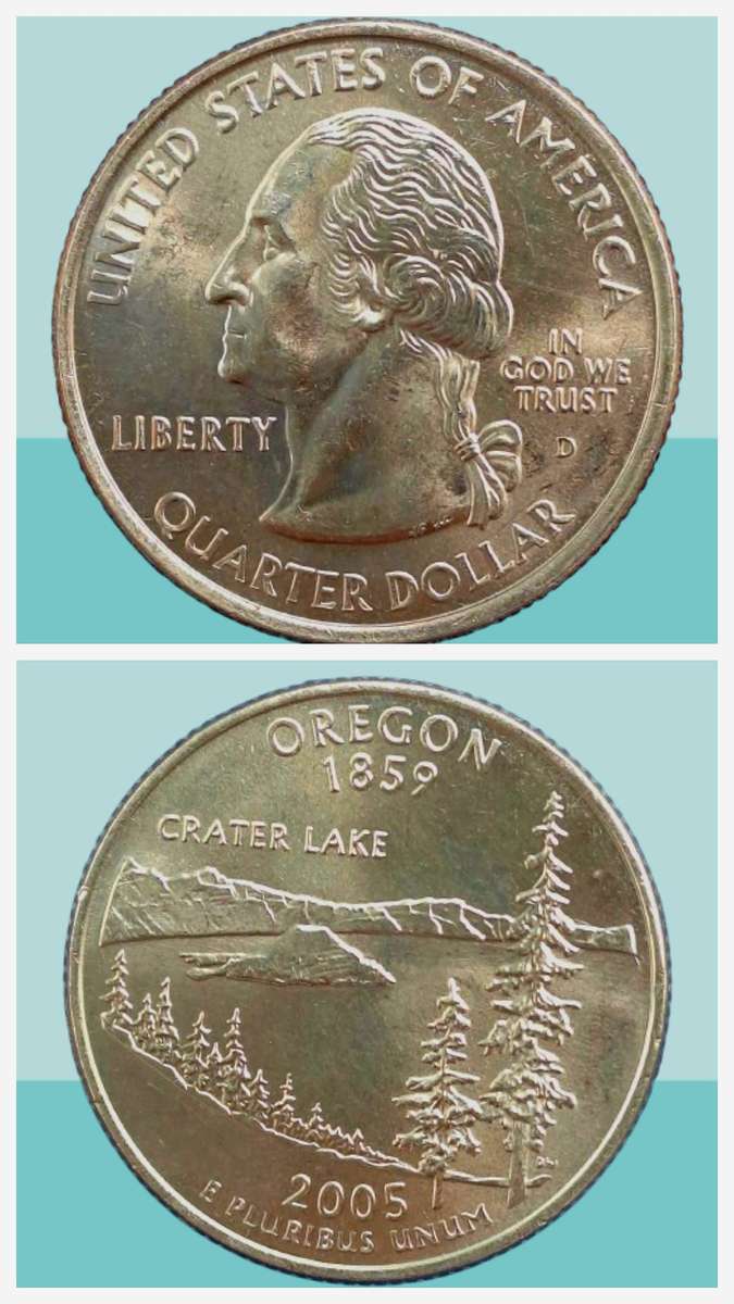2005 D- United States of America ¼ Dollar "Washington Quarter" Oregon -UNC