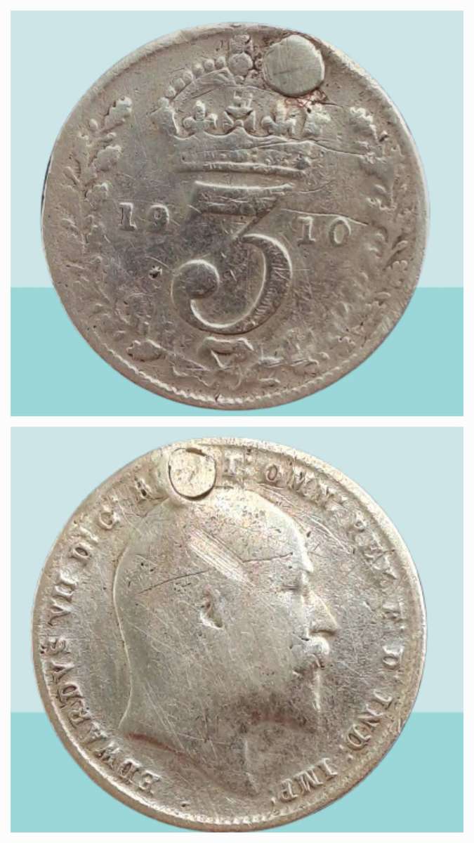 1910 United Kingdom Silver (.925) 3 Pence - Edward VII incl. Maundy