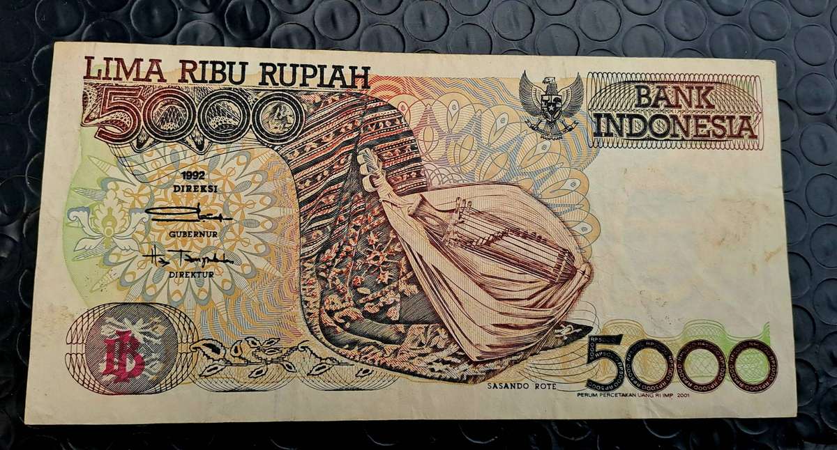 1992 Indonesie 5000 Rupiah Banknote