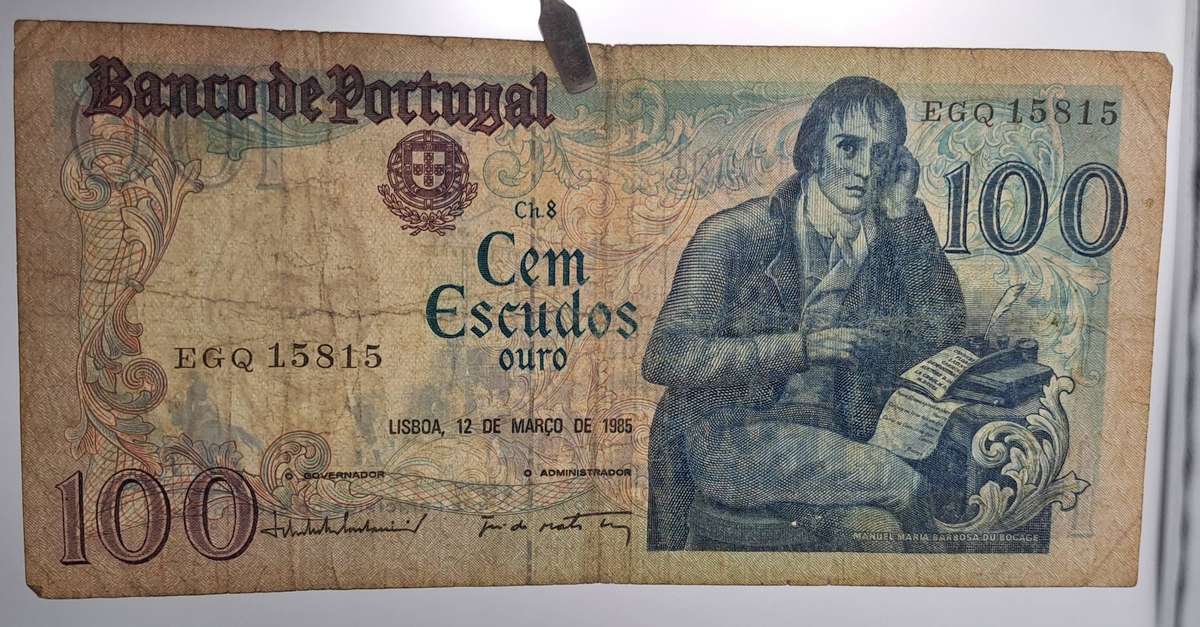 1985 Portugal 100 Escudos 8th. print Banknote