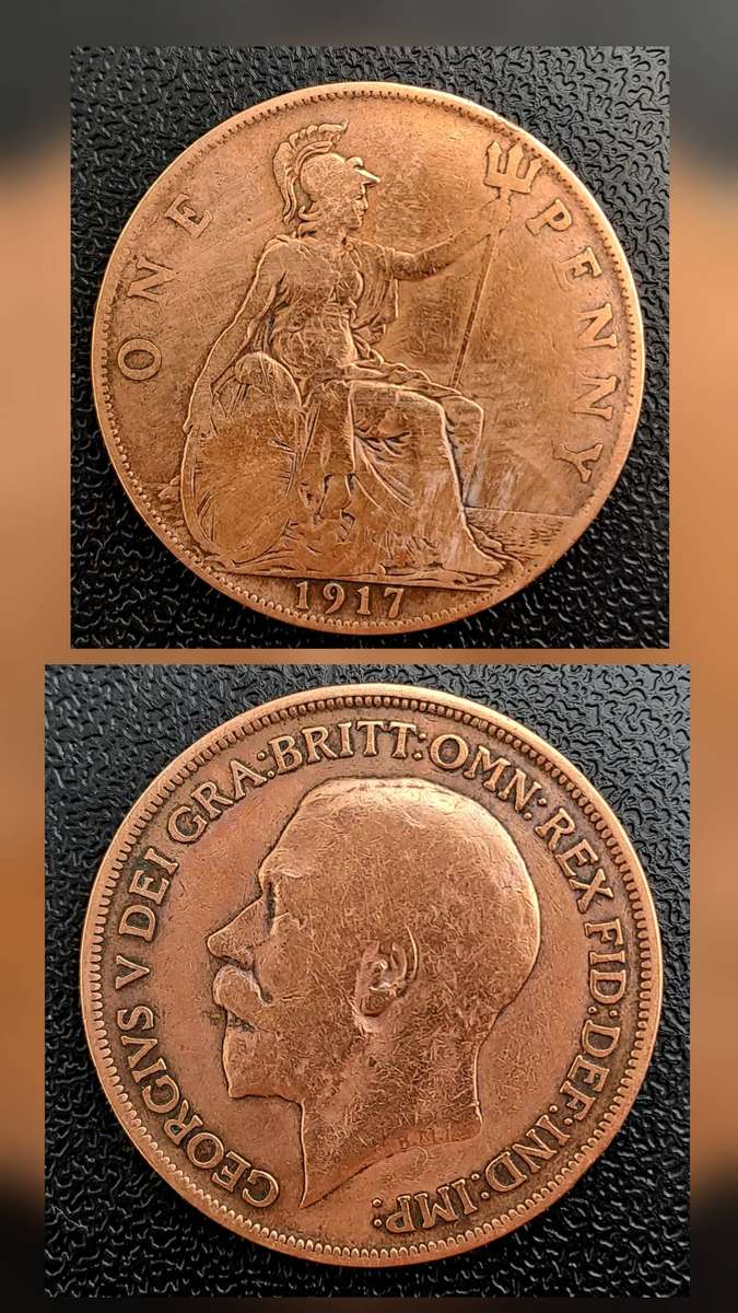 1917- United Kingdom1 Penny - George V
