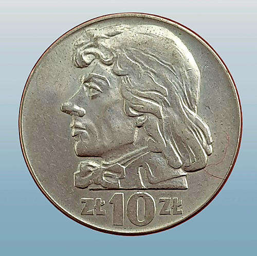 1960 Poland 10 Zlotys Tadeusz Kościuszko, large type