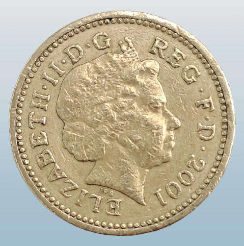 2001 United Kingdom 1 Pound - Elizabeth II Celtic Cross, Silver Piedfort