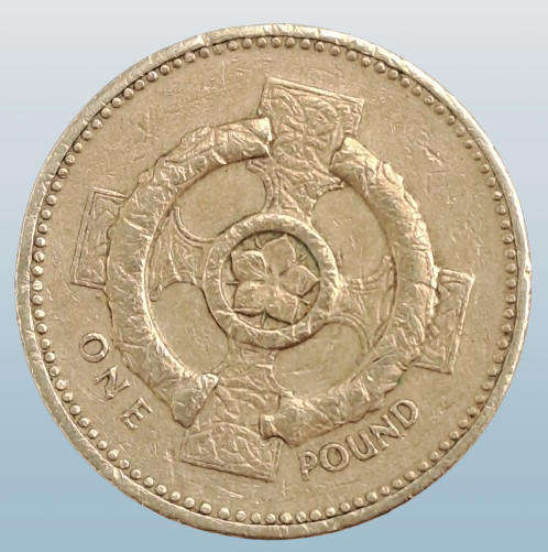 2001 United Kingdom 1 Pound - Elizabeth II Celtic Cross, Silver Piedfort