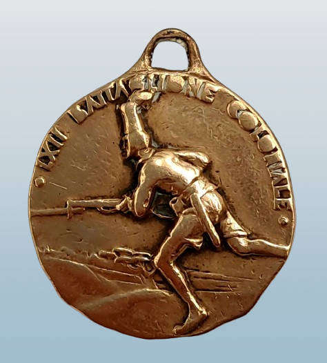 Rare 1935- Bronze Italian Colonial troops LXIIth Battalion Medal Africa