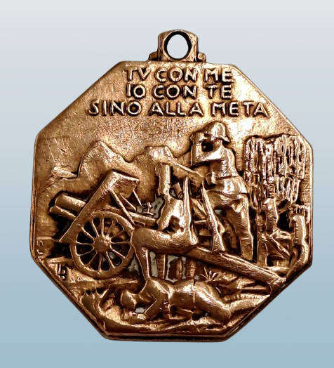 Rare 1935-36 Bronze Italian Medal Second Italo-Ethiopian War 9. Indigenous Mountain Battery Campaign