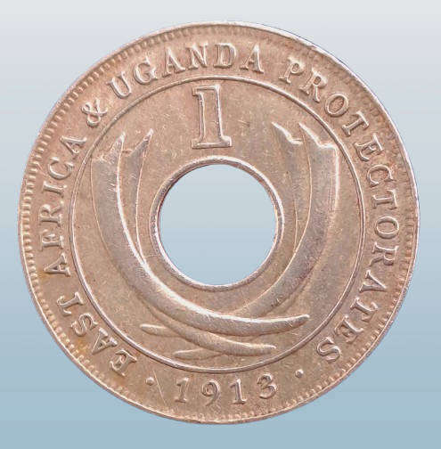 Antique 1913 East Africa 1 Cent - George V