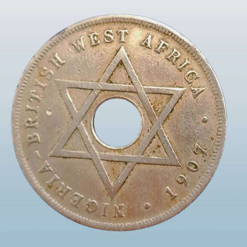 Antique 1907  British West Africa 1 Penny - Edward VII