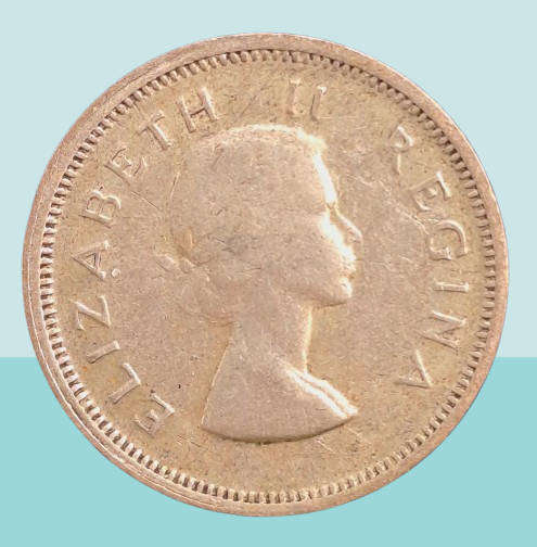 1960 South Africa  Silver (.500) 6 Pence - Elizabeth II 1st portrait