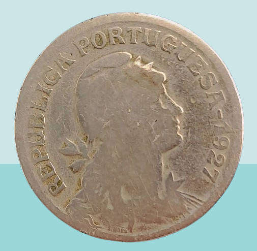 1927 Portugal 1 Escudo -Poor condition