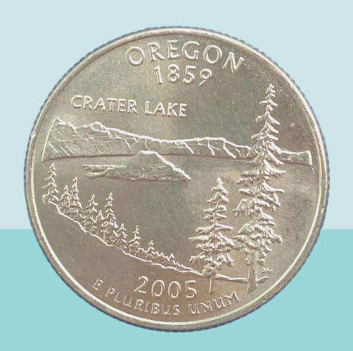 2005 D- United States of America ¼ Dollar "Washington Quarter" Oregon -UNC