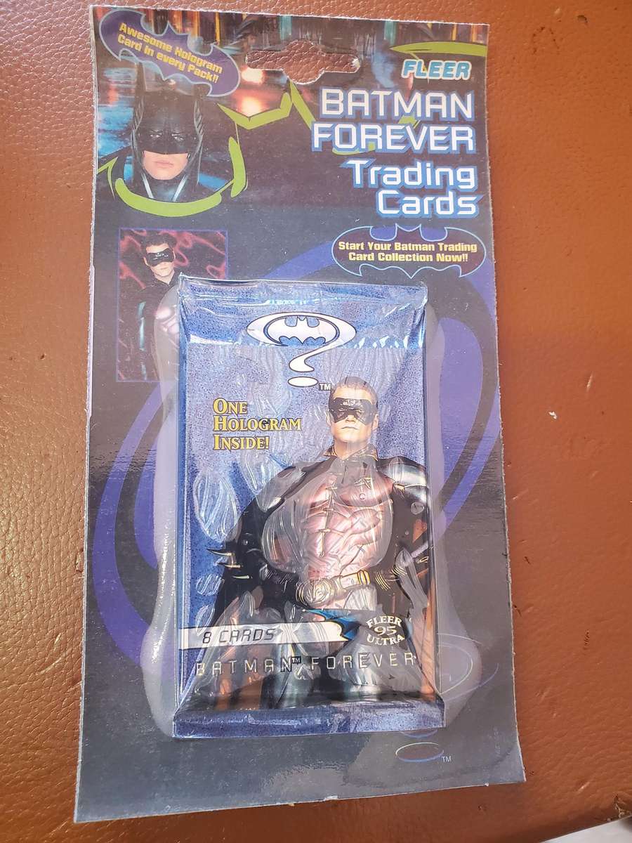 2 PACKS BATMAN FOREVER TRADING CARDS WIRH A HOLOGRAM IN EACH PACK(8 CARDS IN A PACK)