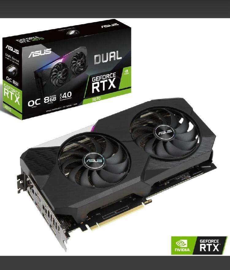 NVIDIA - ASUS Dual GeForce RTX 3070 OC 8GB GDDR6 Graphics Card (DUAL-RTX3070-8G)