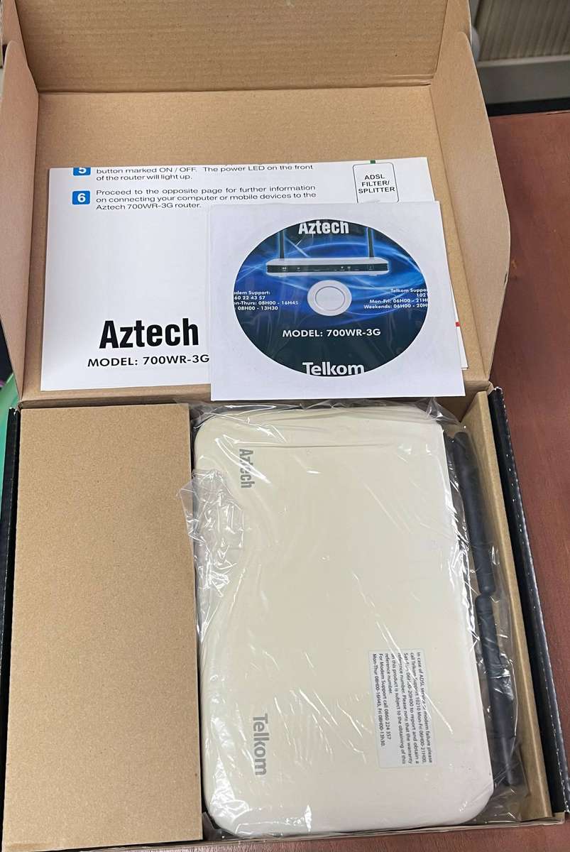 Aztech HW550-3G (700WR-3G) ADSL2+ Wireless N 4-Port Router - Excellent Condition