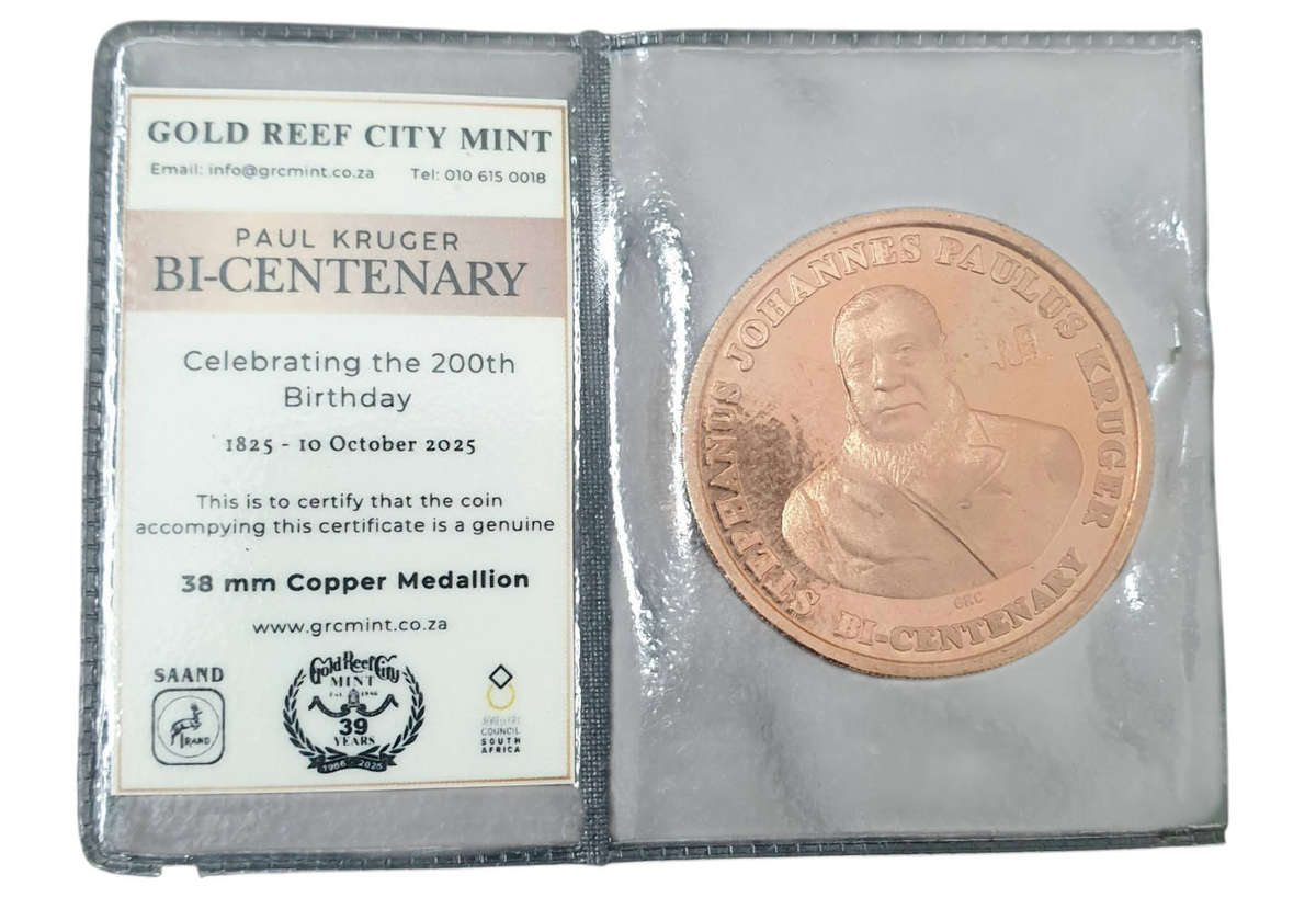 Paul Kruger Bi-Centenary Copper Medallion