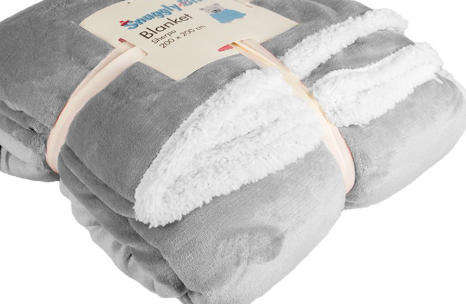 Soft Sherpa Blanket Queen Size - Grey