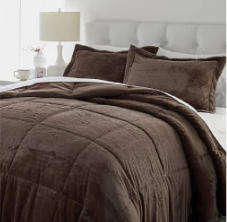 5-Piece Fleece Sherpa Comforter Set, Queen Size
