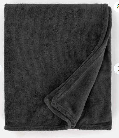 Ultra Soft Flannel Fleece Throw Blanket, 200cm x 150cm- Dark Grey, more colours available