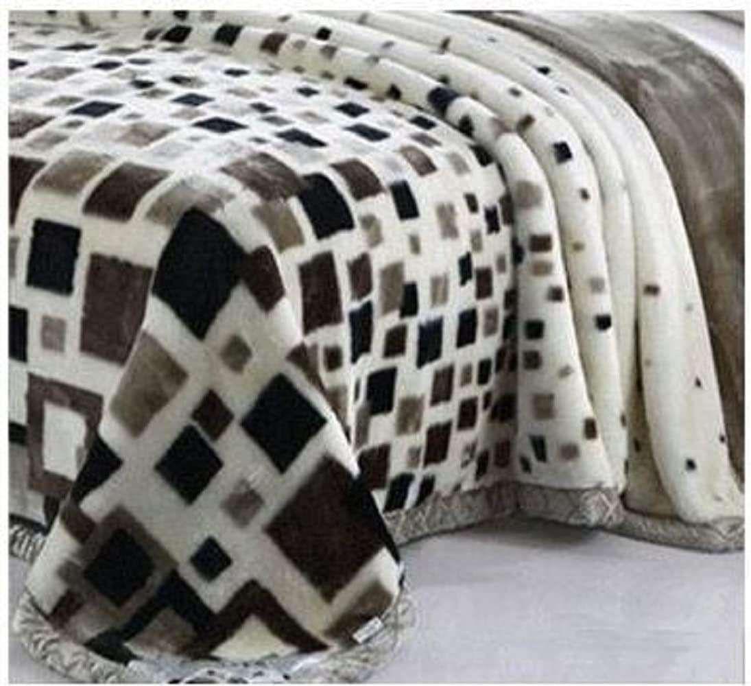 Reversible Heavy Warm Winter Fleece Plush Blanket Queen Size, in Carry Bag, Silky Soft and Warm