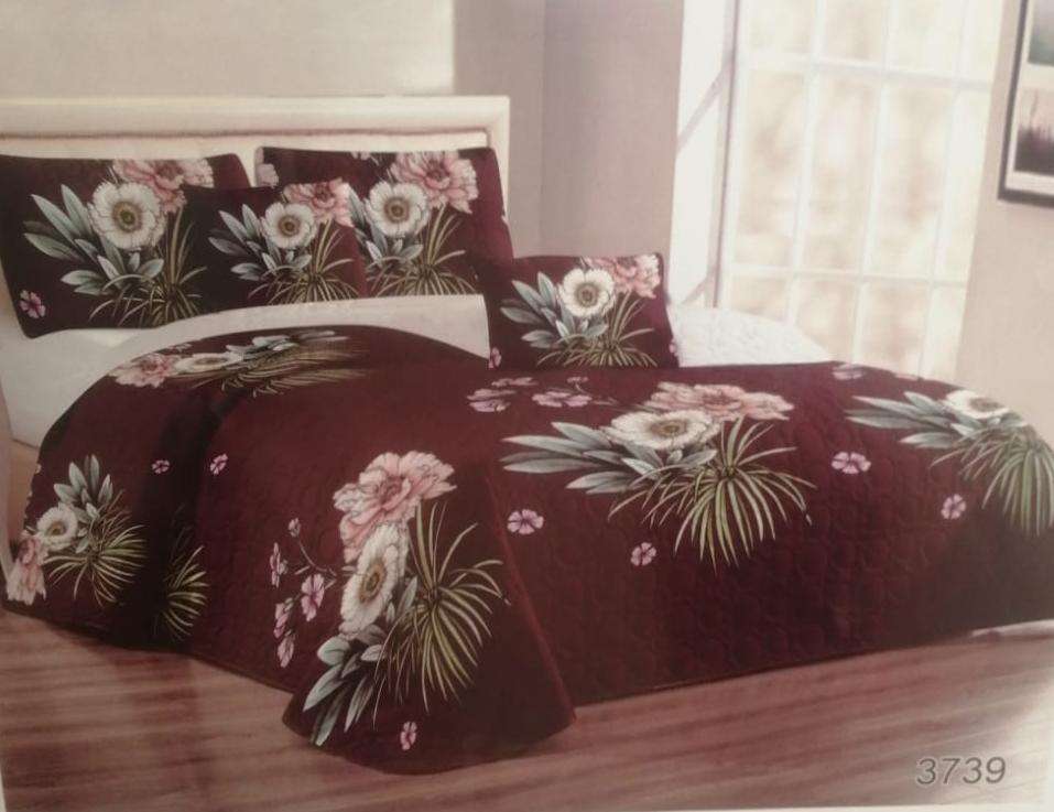 5 Piece Quilted Bedspread Set, Size: Queen