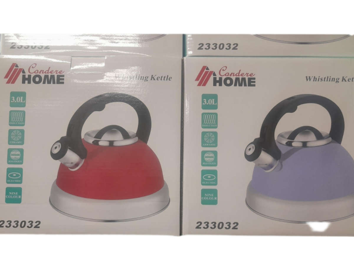 Condere Home 3.0L Red Whistling Kettle