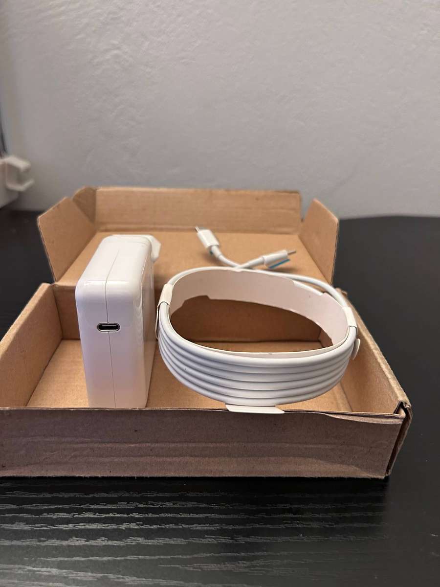 61W USB-C Power Adapter Charger + Cable for MacBook, Laptop, & Fast Phone Charging