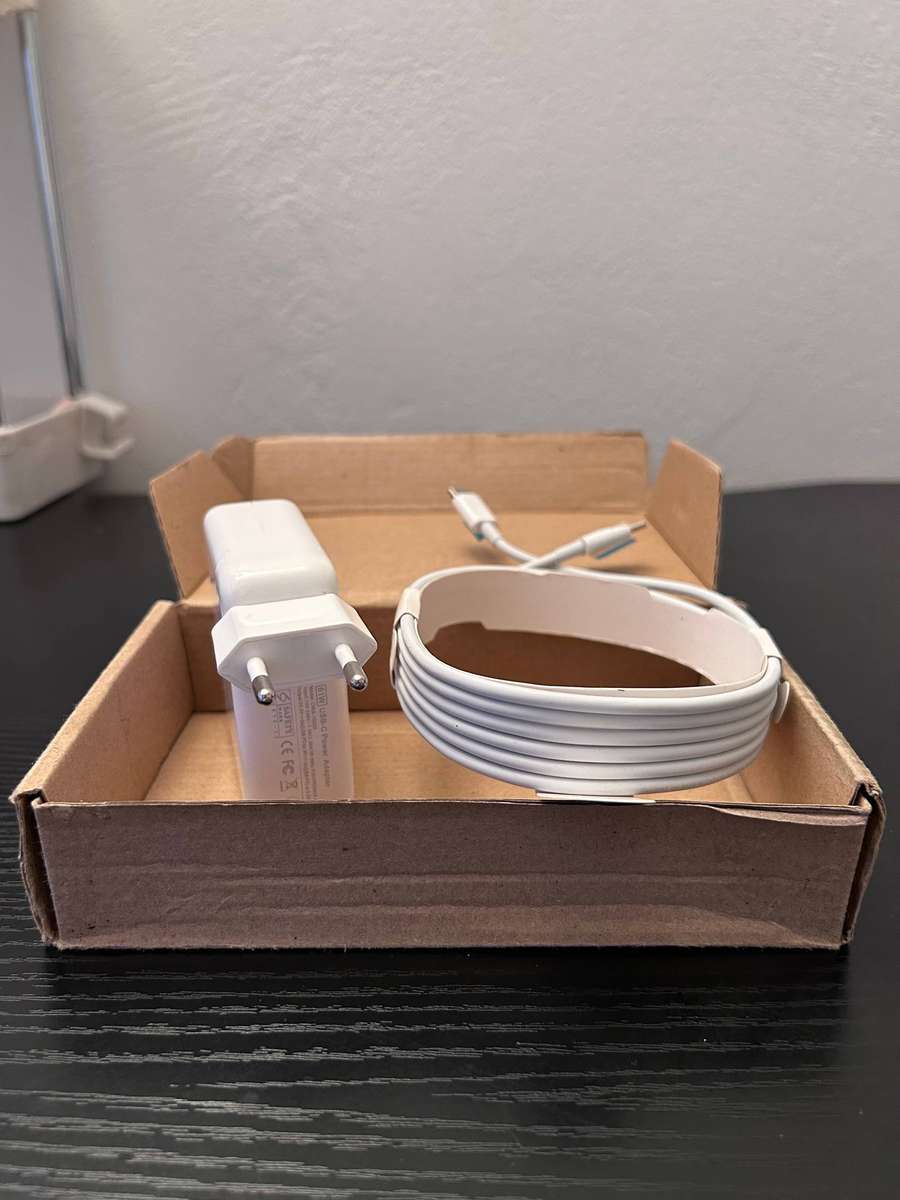 61W USB-C Power Adapter Charger + Cable for MacBook, Laptop, & Fast Phone Charging