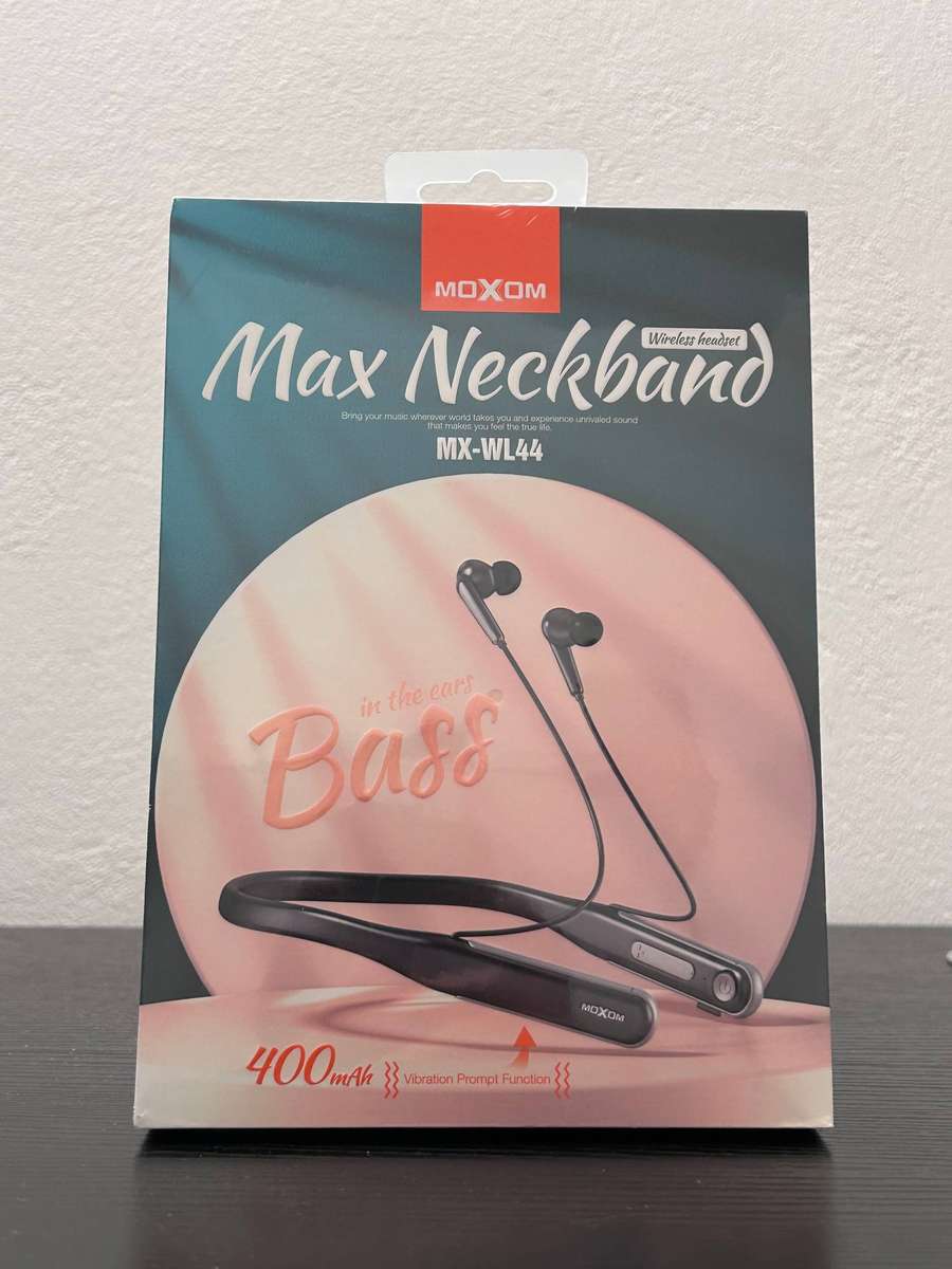 Moxom Max Neckband Wireless Headset MX-WL44 - Deep Bass, 400mAh Battery