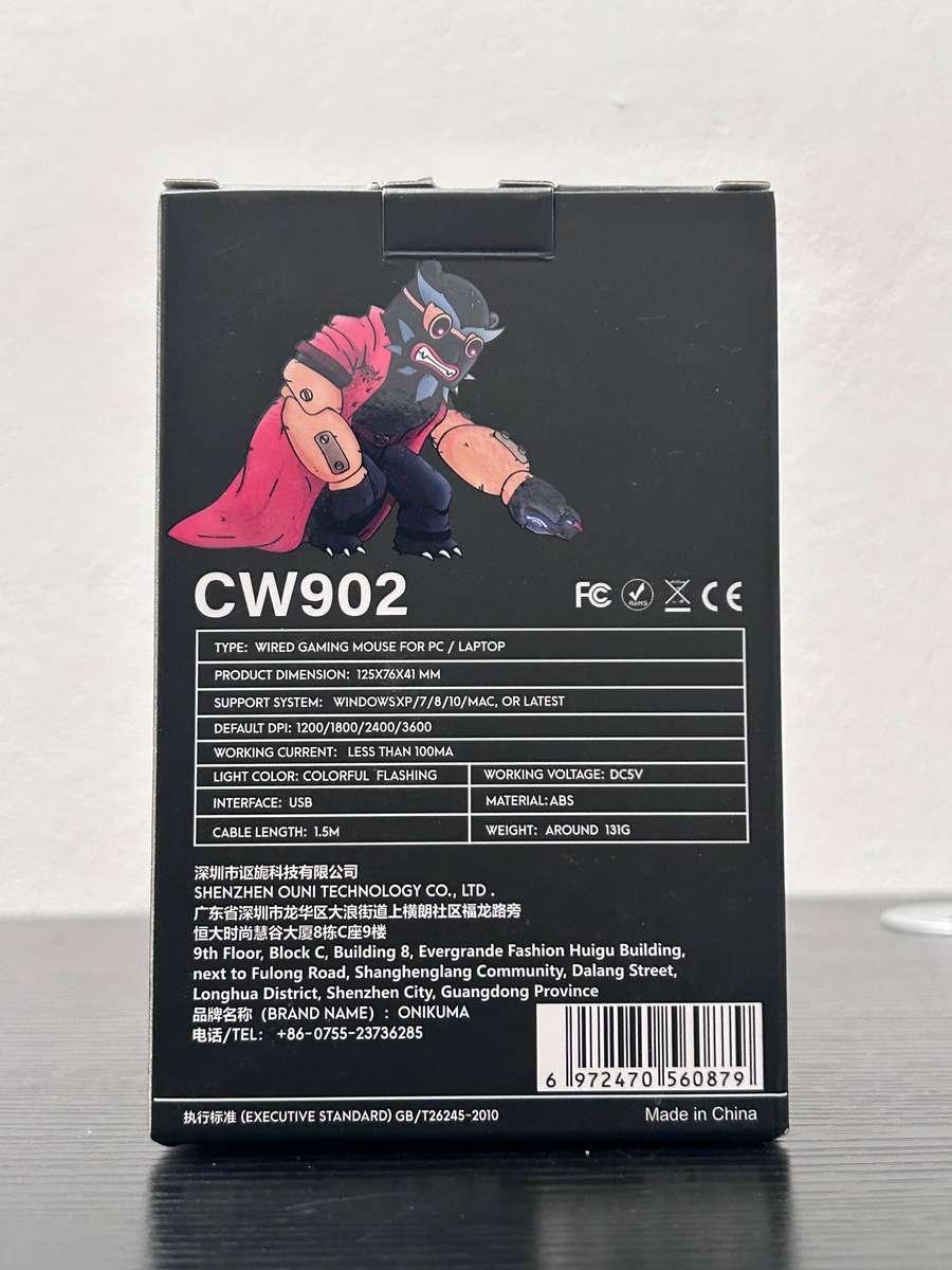 Onikuma CW902 Professional Gaming Mouse - Dynamic RGB & Adjustable DPI
