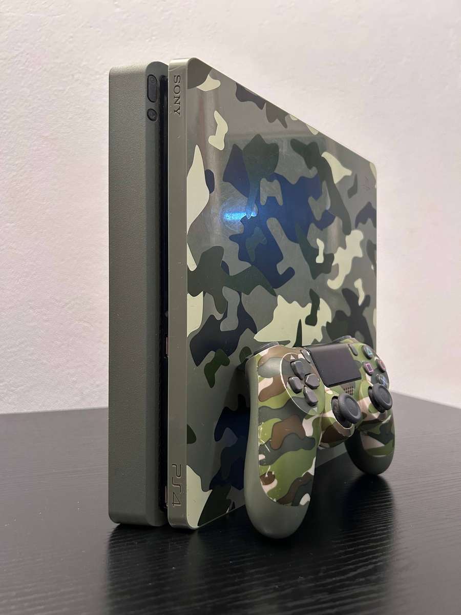 Limited Edition Sony PlayStation 4 Slim 1TB Console - Camouflage Skin - with Controller & Mad Max