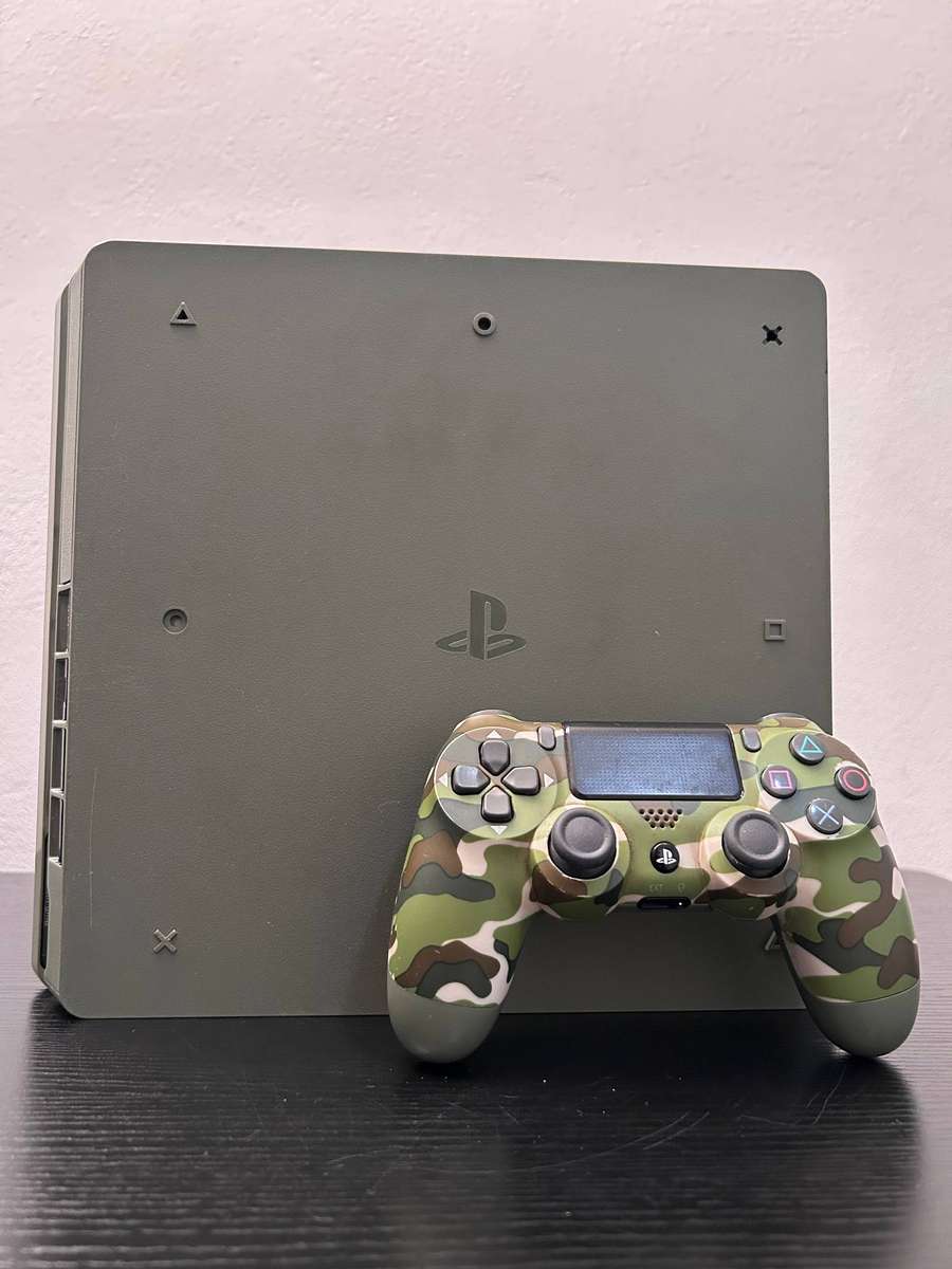 Limited Edition Sony PlayStation 4 Slim 1TB Console - Camouflage Skin - with Controller & Mad Max