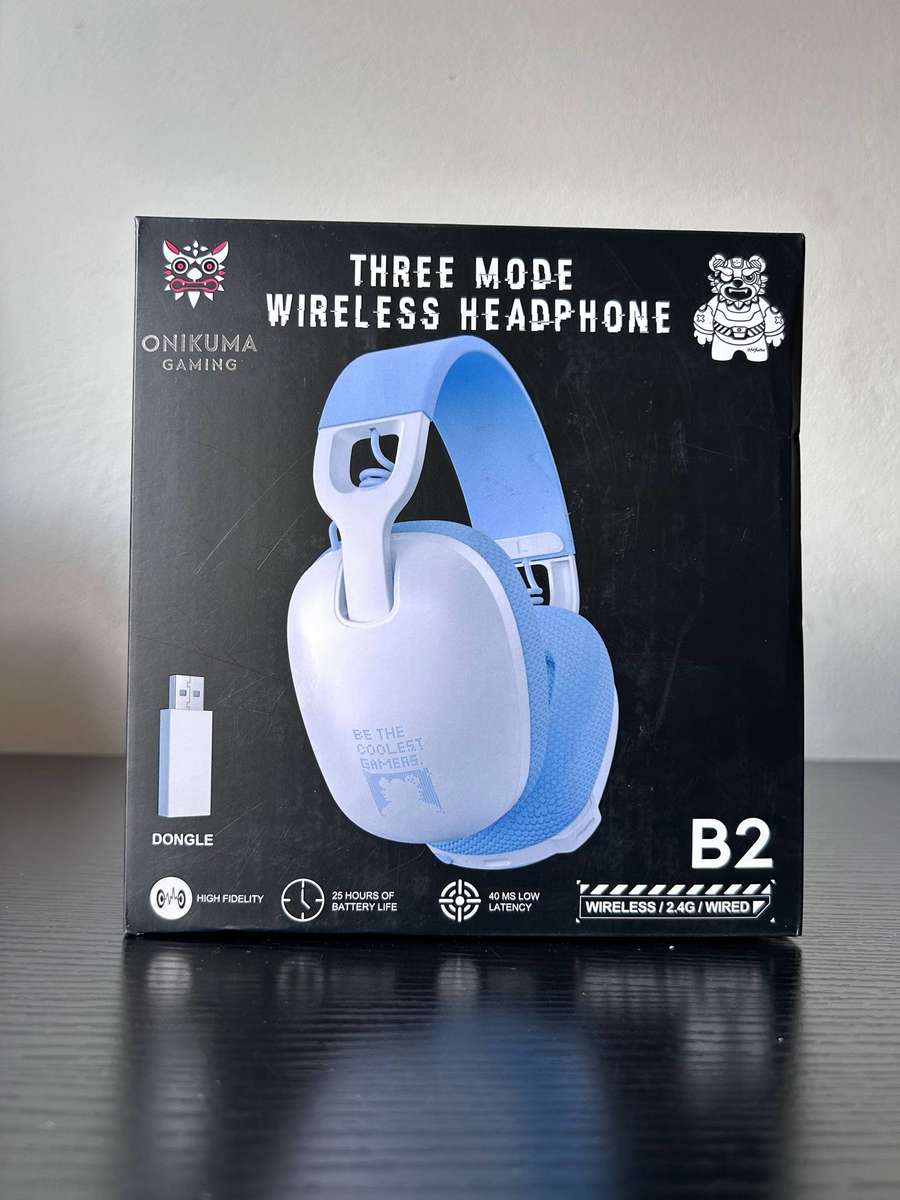 ONIKUMA B2 Three-Mode Wireless Gaming Headphones  Blue/White