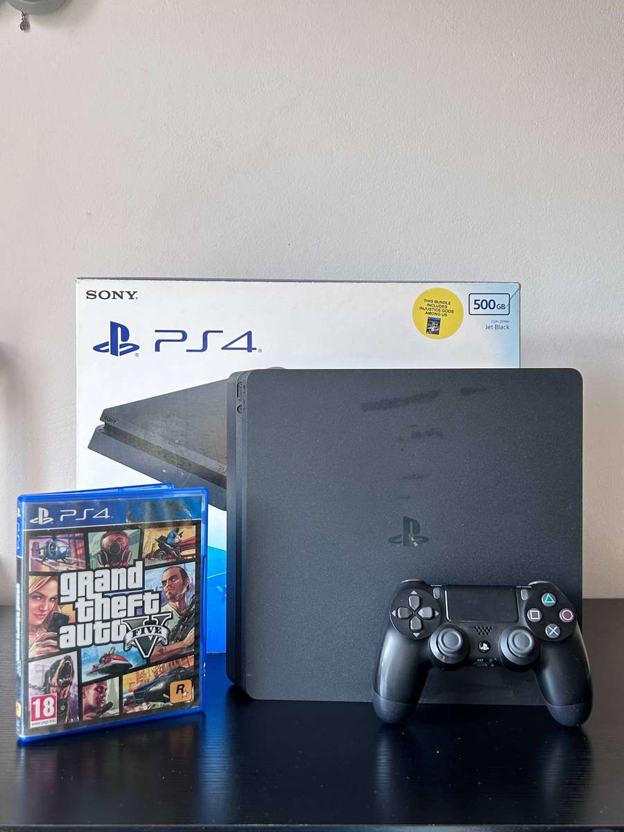 Sony PlayStation 4 Slim 500GB Bundle - Jet Black - Grand Theft Auto V Included
